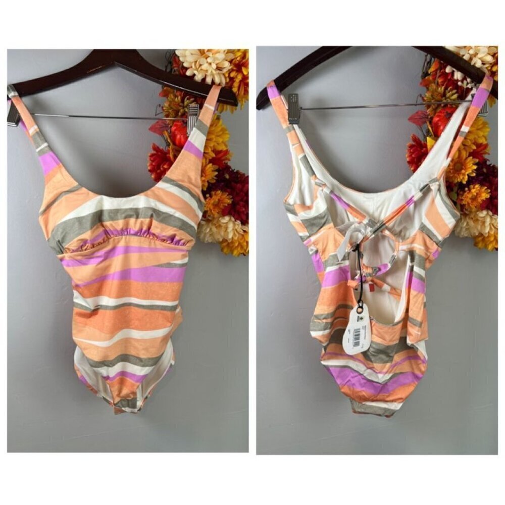 prAna Womens Mallorca Swim Bathing Suit One-Piece XTRA-LARGE XL in Waves